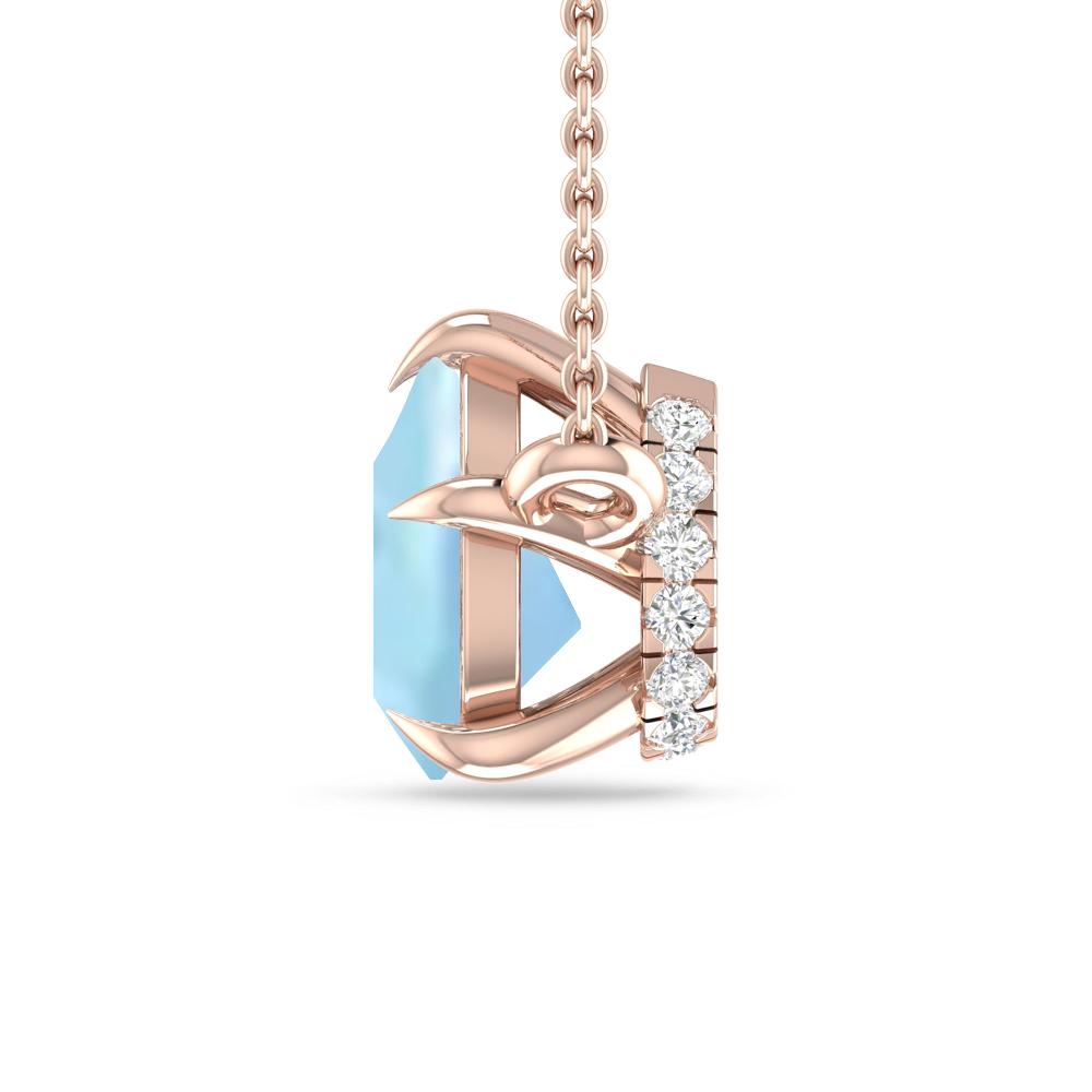 Rose Gold - Aquamarine