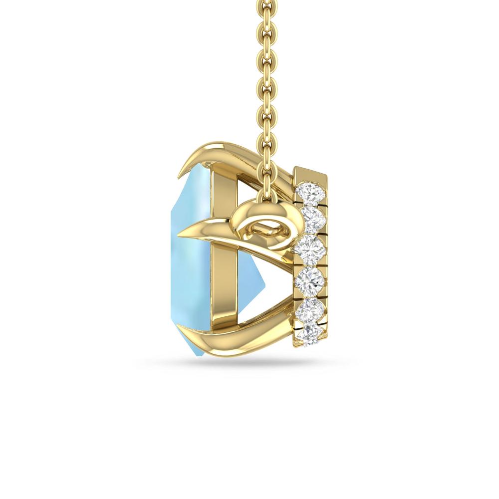 Yellow Gold - Aquamarine