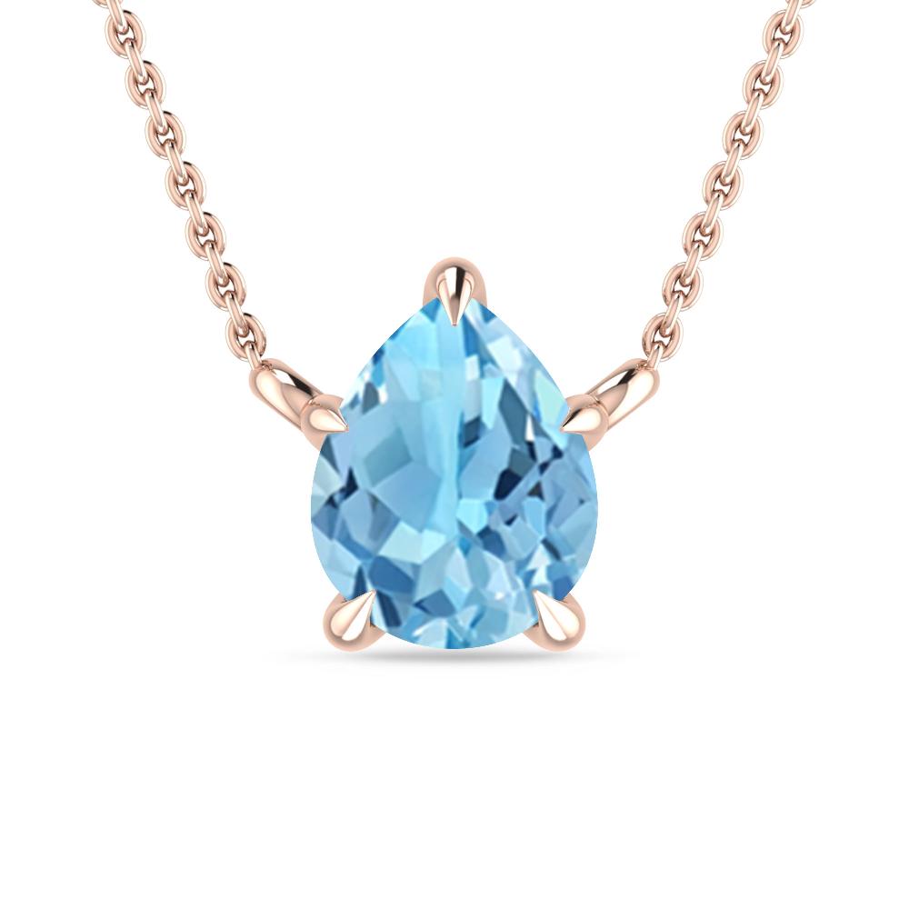 Rose Gold - Blue Topaz