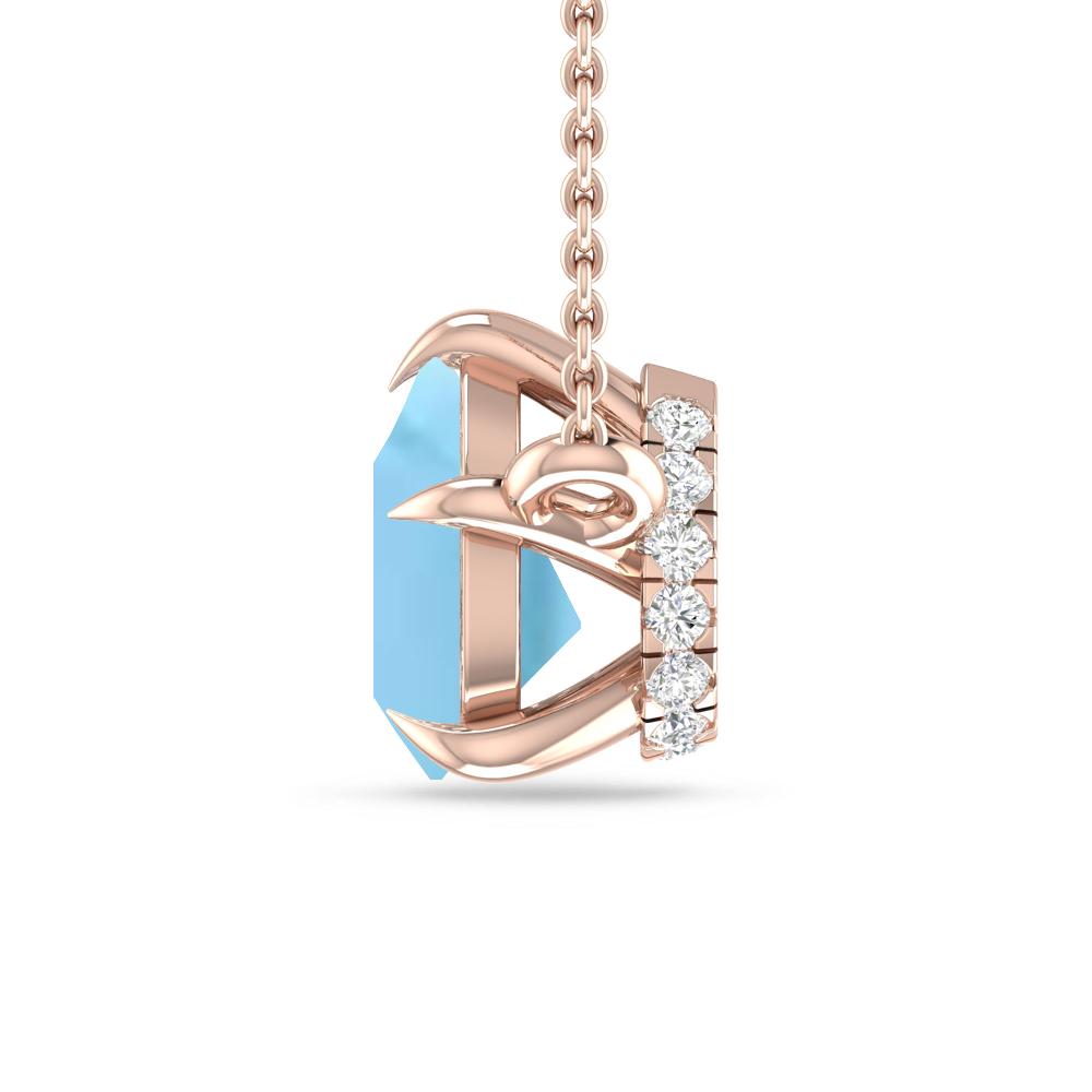 Rose Gold - Blue Topaz