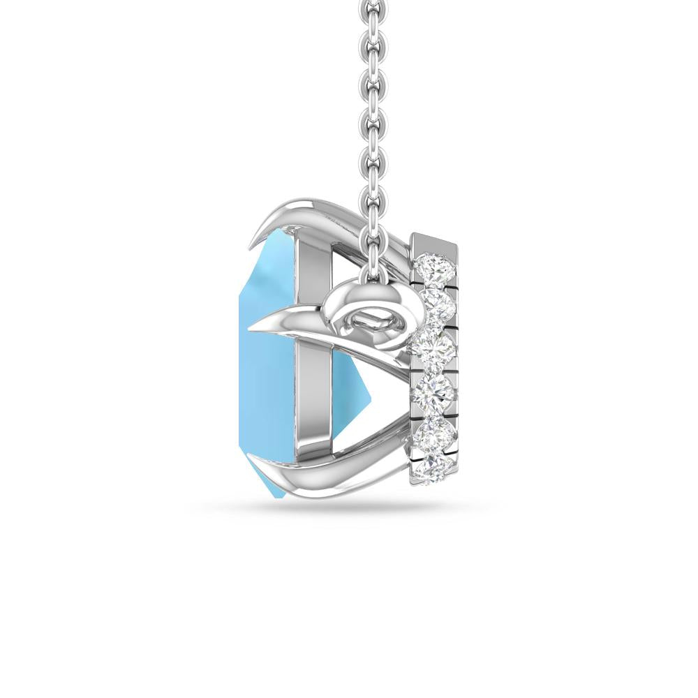 White Gold - Blue Topaz