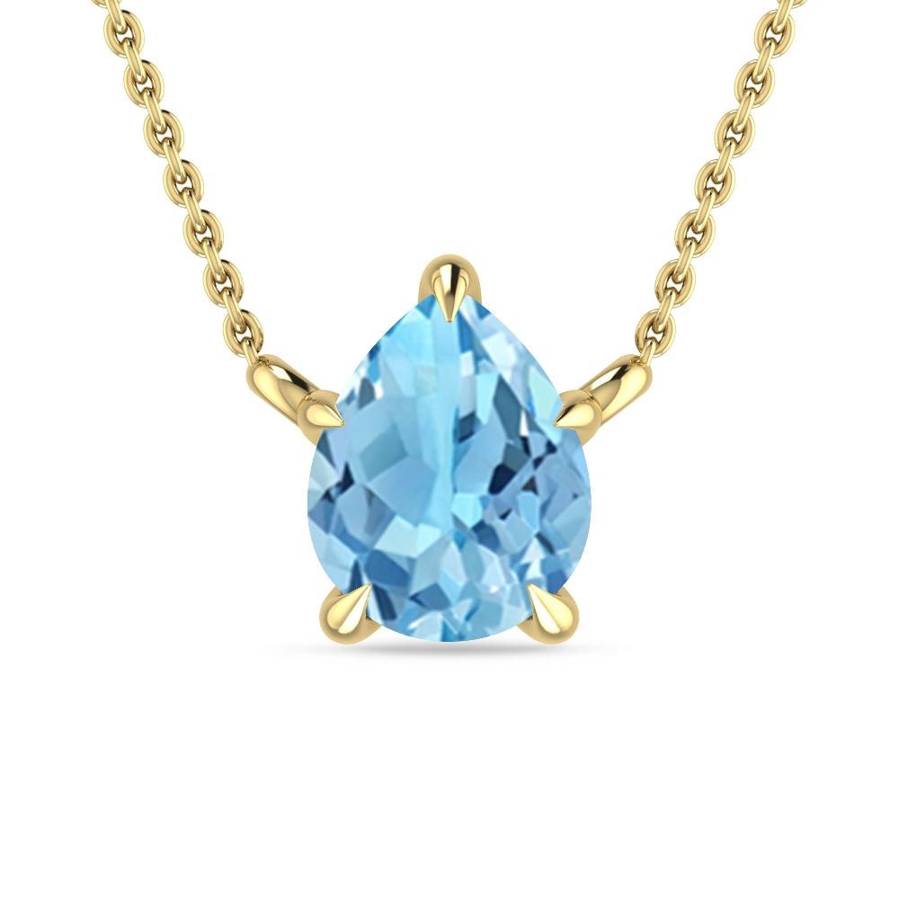 Yellow Gold - Blue Topaz