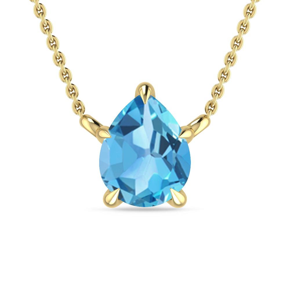 Yellow Gold - Blue Topaz