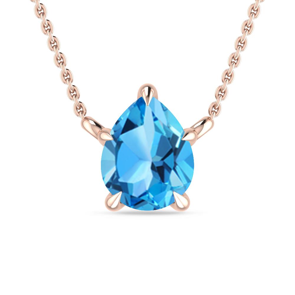 Rose Gold - Blue Topaz