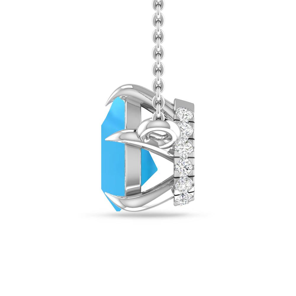 White Gold - Blue Topaz