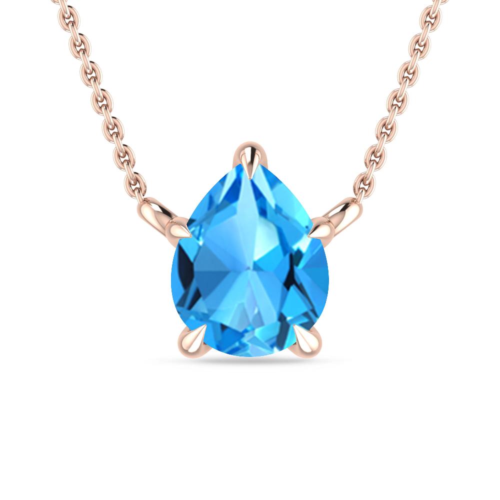 Rose Gold - Blue Topaz