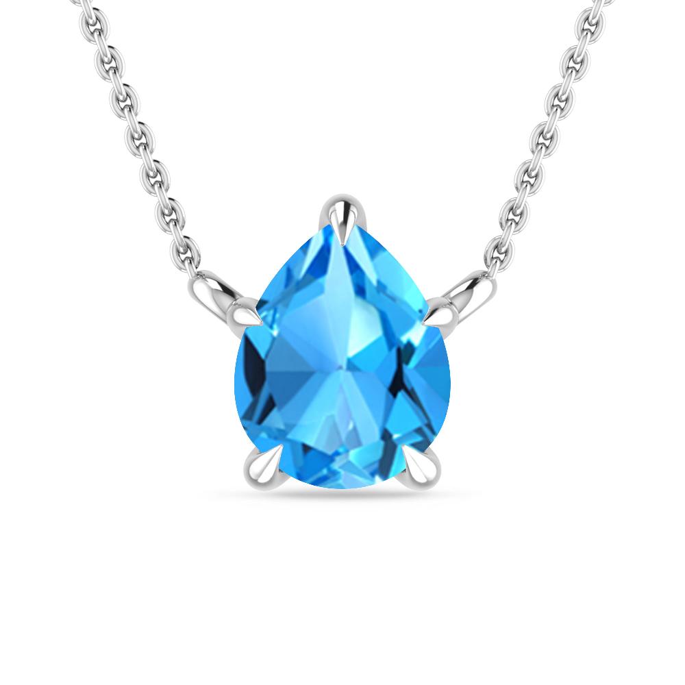 White Gold - Blue Topaz