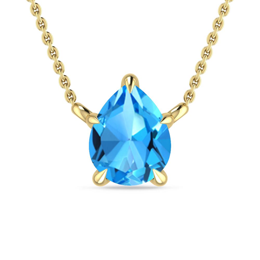 Yellow Gold - Blue Topaz