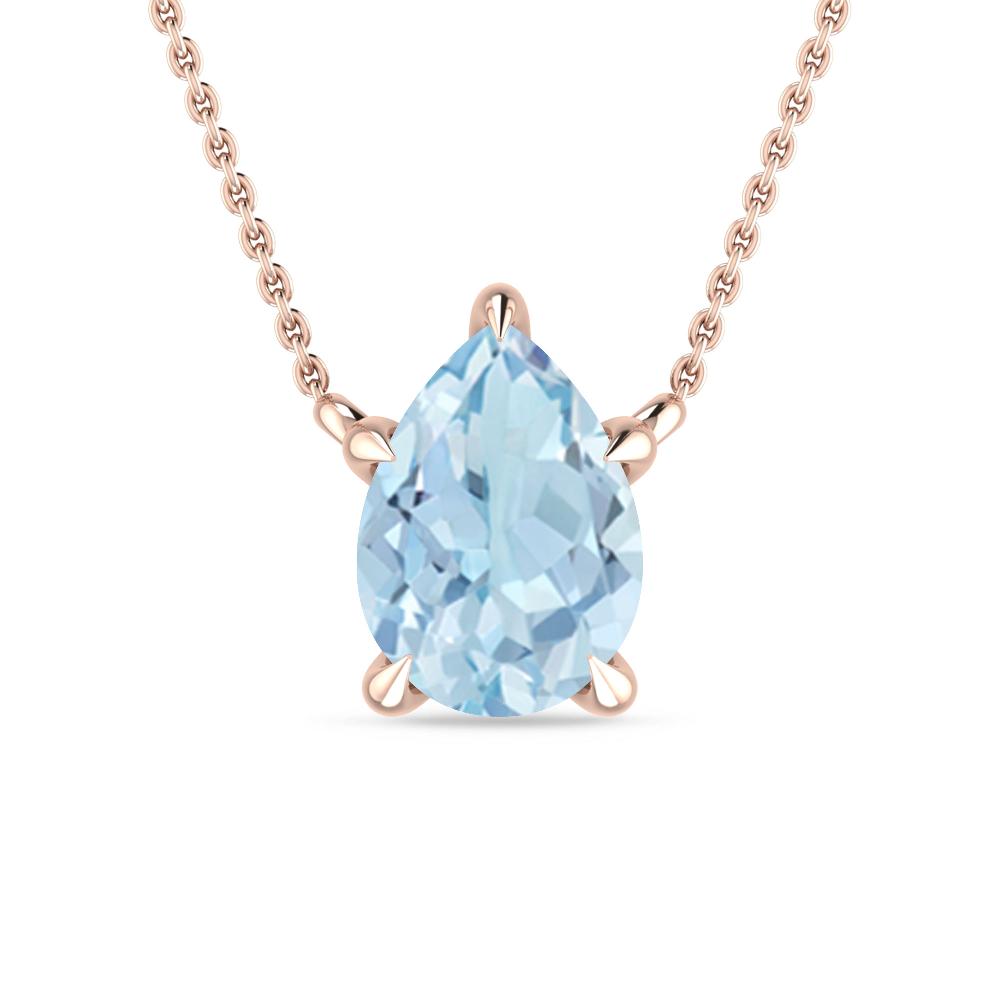 Rose Gold - Aquamarine