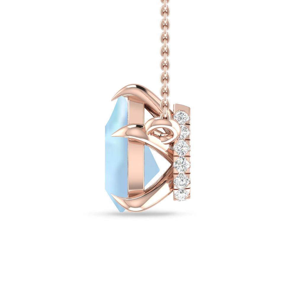 Rose Gold - Aquamarine