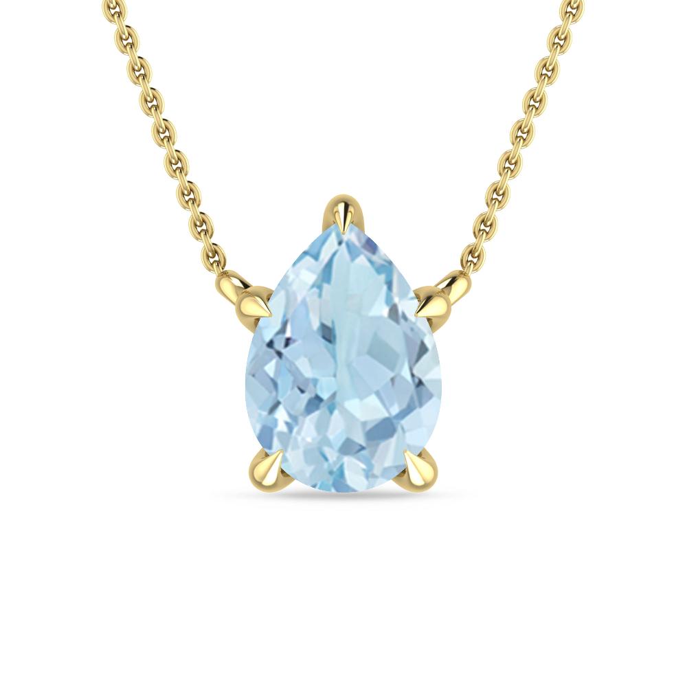 Yellow Gold - Aquamarine