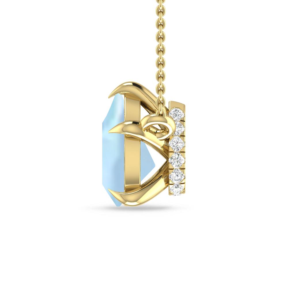 Yellow Gold - Aquamarine