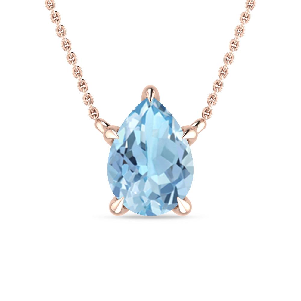 Rose Gold - Aquamarine