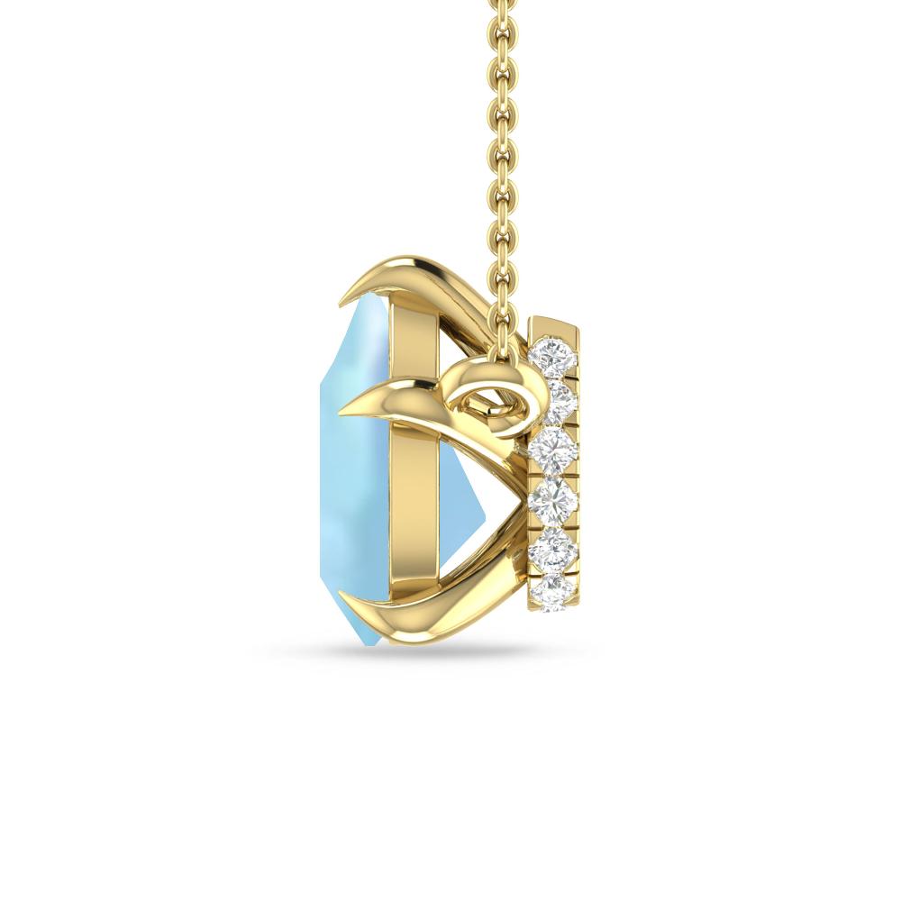 Yellow Gold - Aquamarine