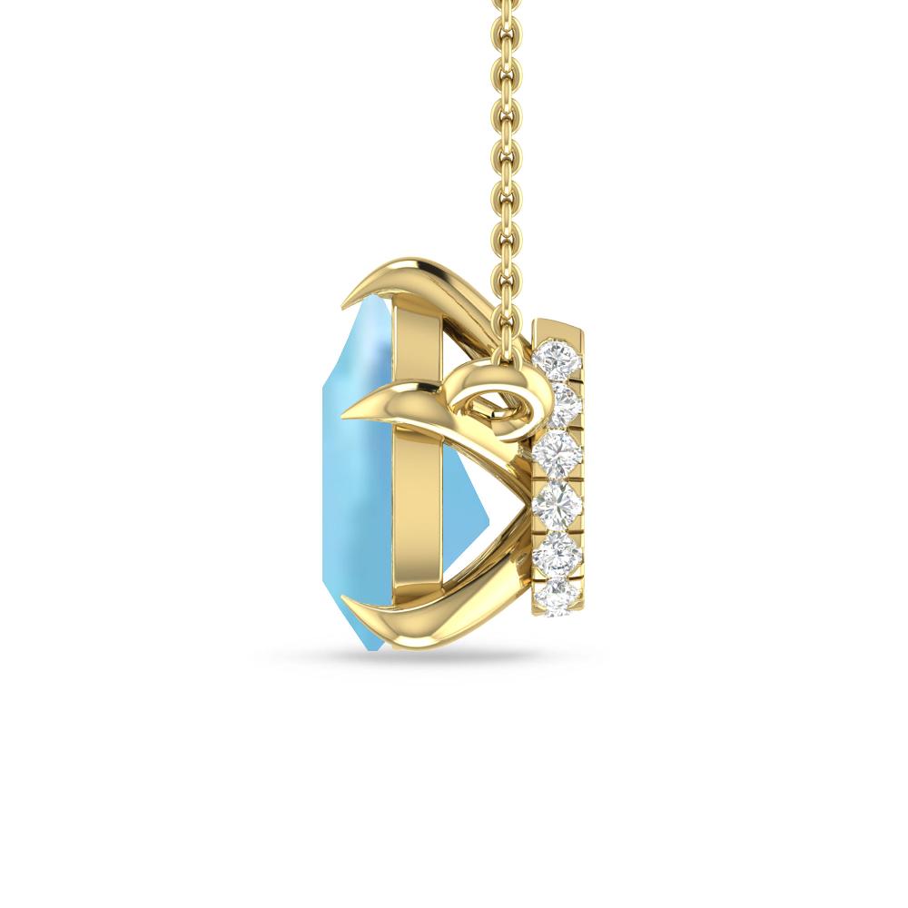 Yellow Gold - Aquamarine