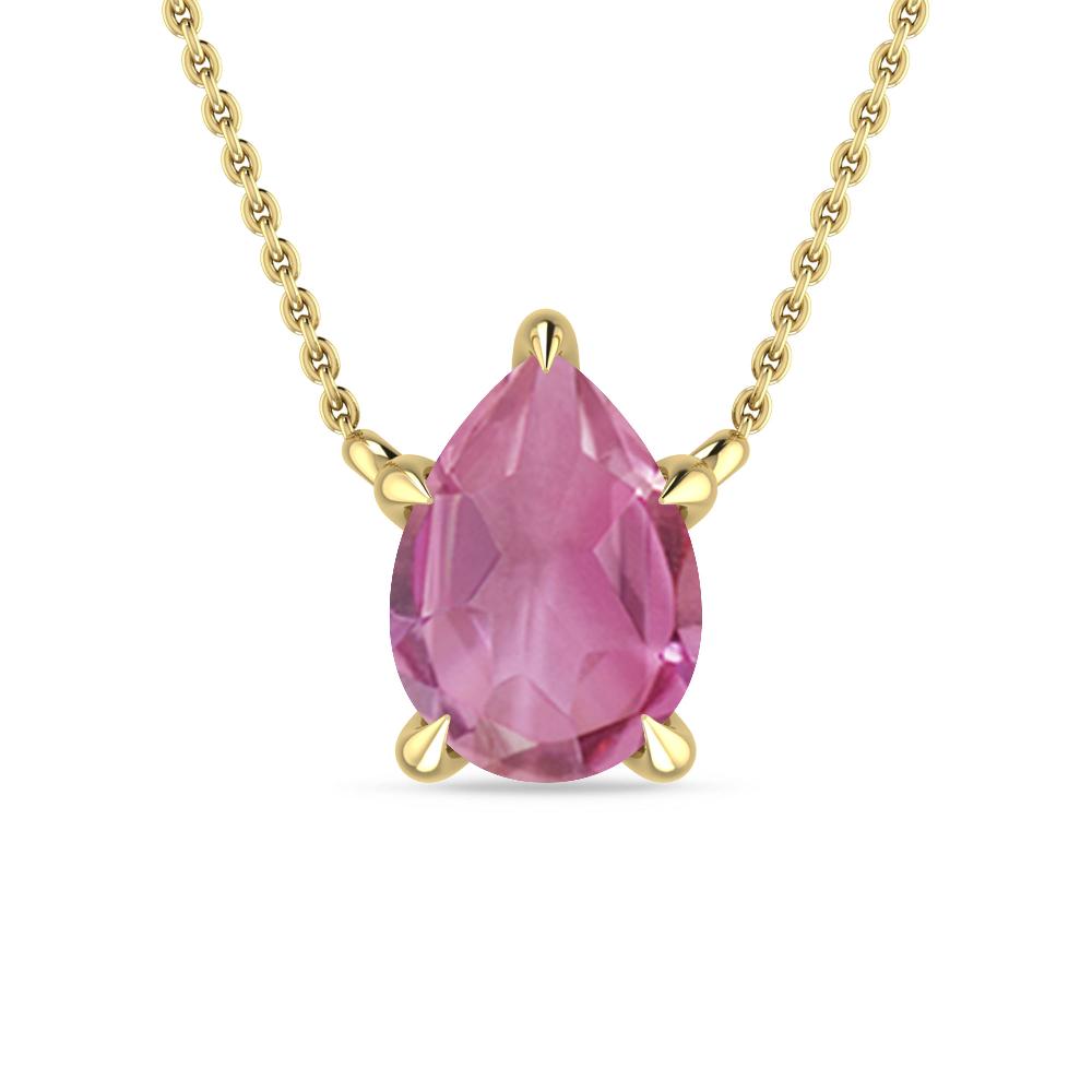 Yellow Gold - Pink Tourmaline