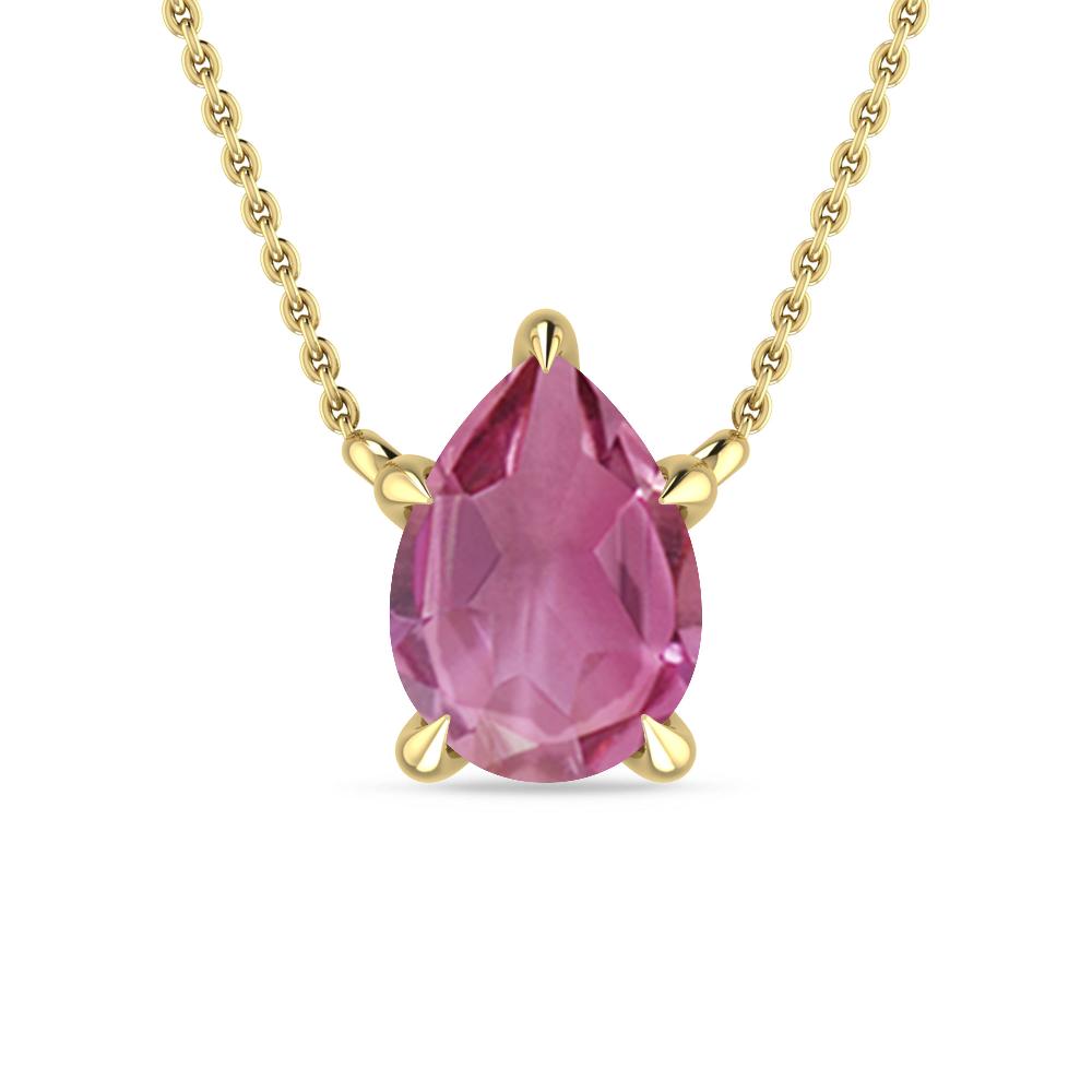 Yellow Gold - Pink Tourmaline