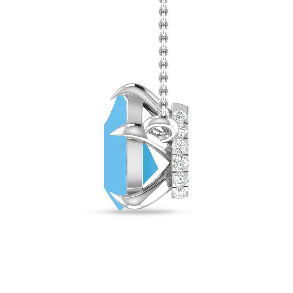 White Gold - Blue Topaz