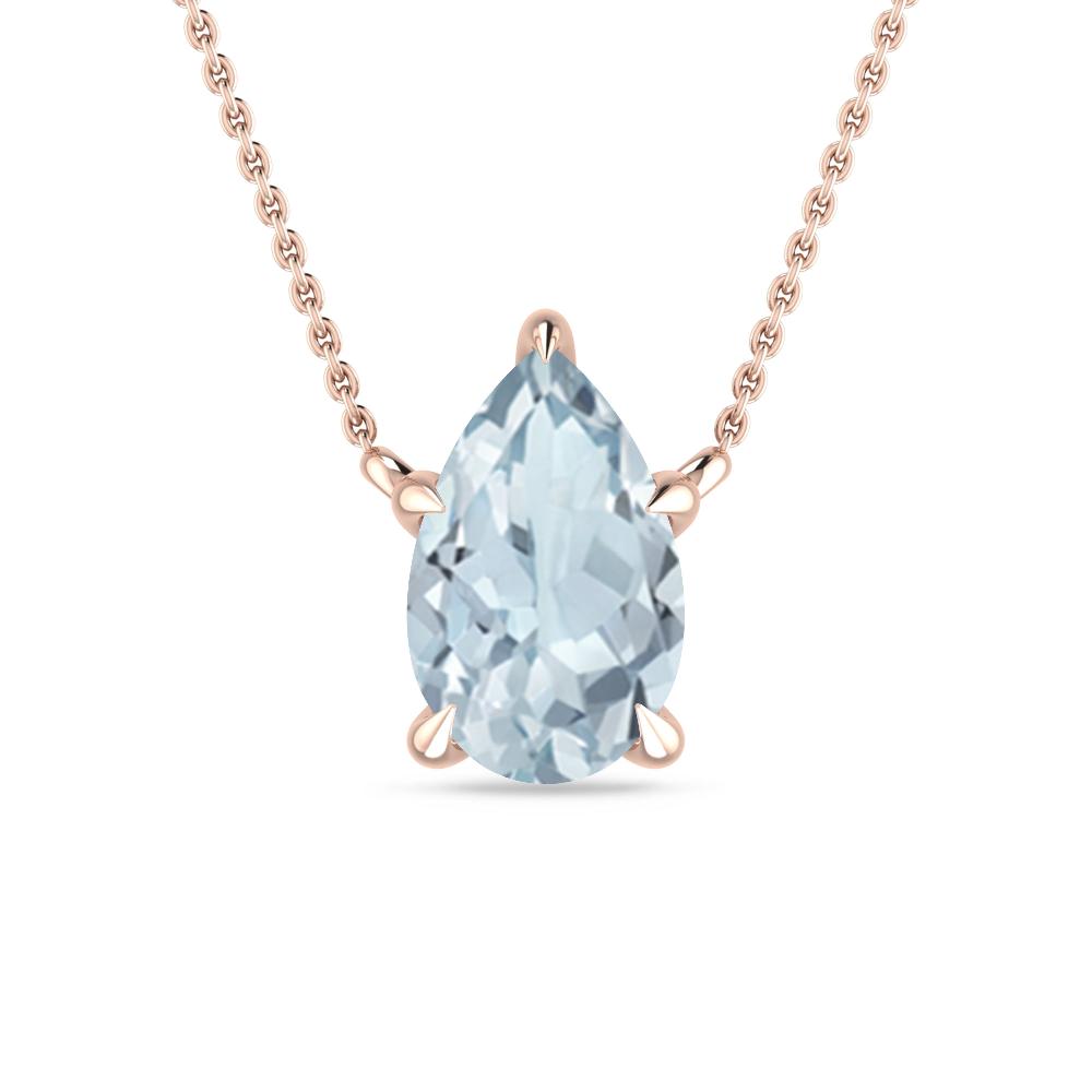 Rose Gold - Aquamarine