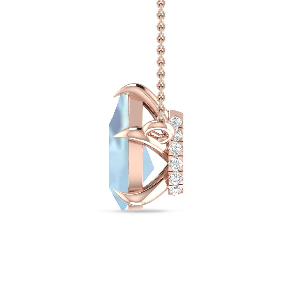 Rose Gold - Aquamarine