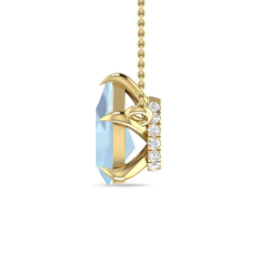 Yellow Gold - Aquamarine