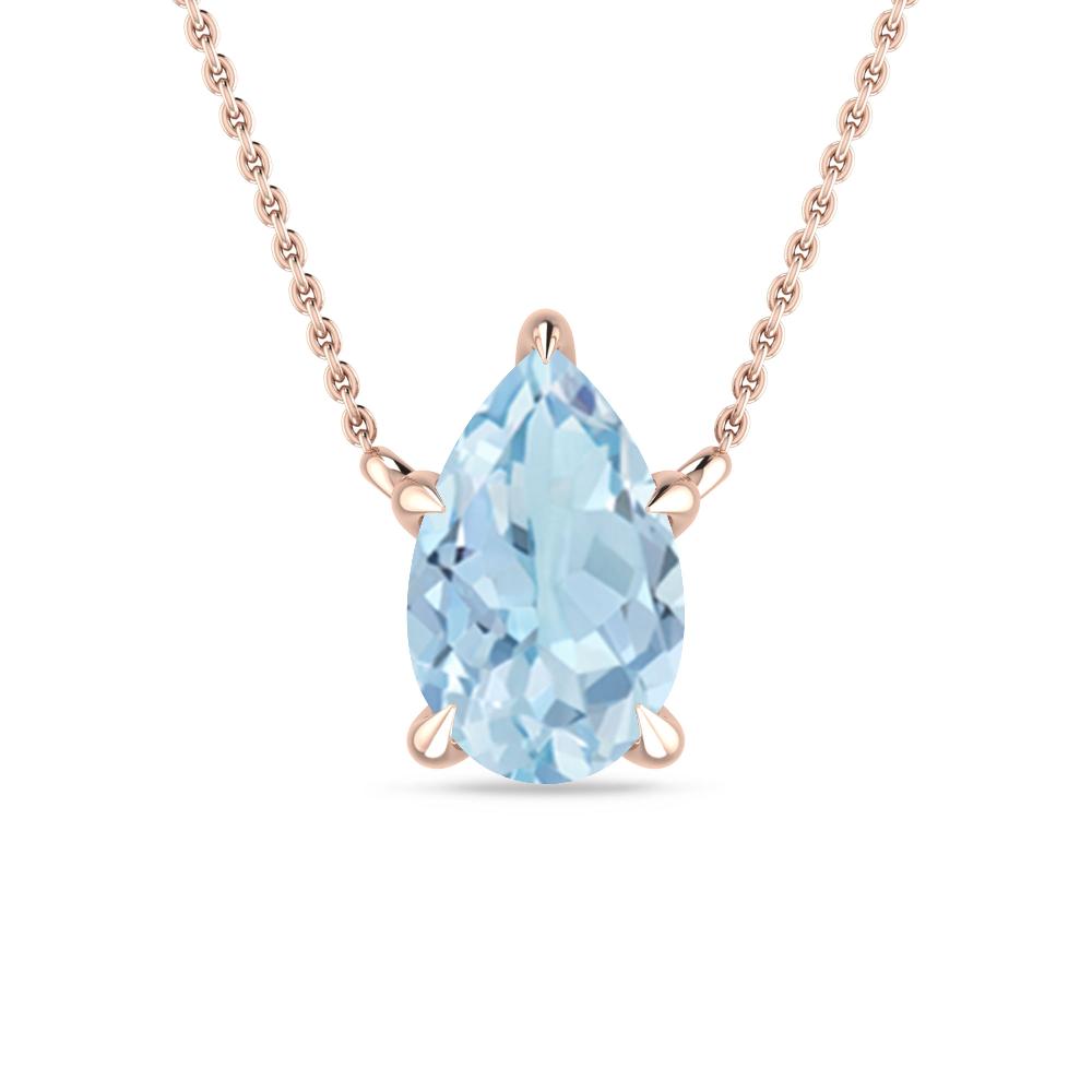 Rose Gold - Aquamarine