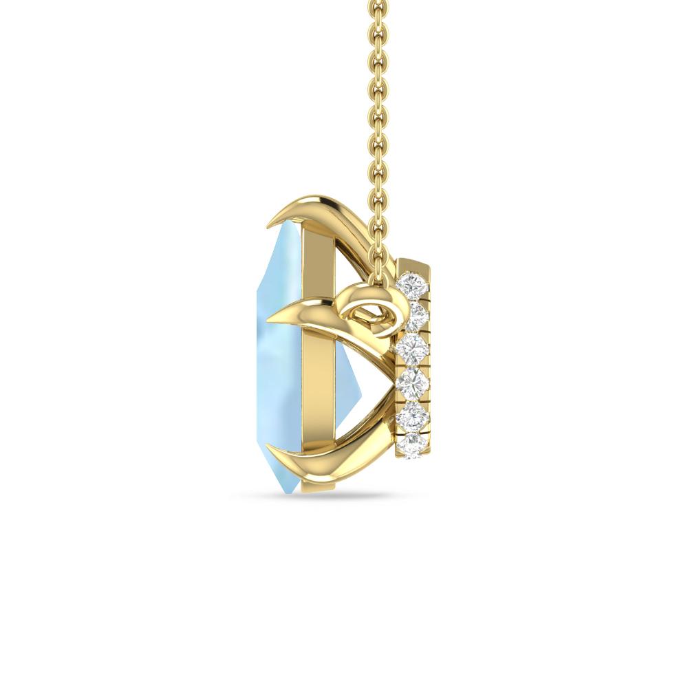 Yellow Gold - Aquamarine