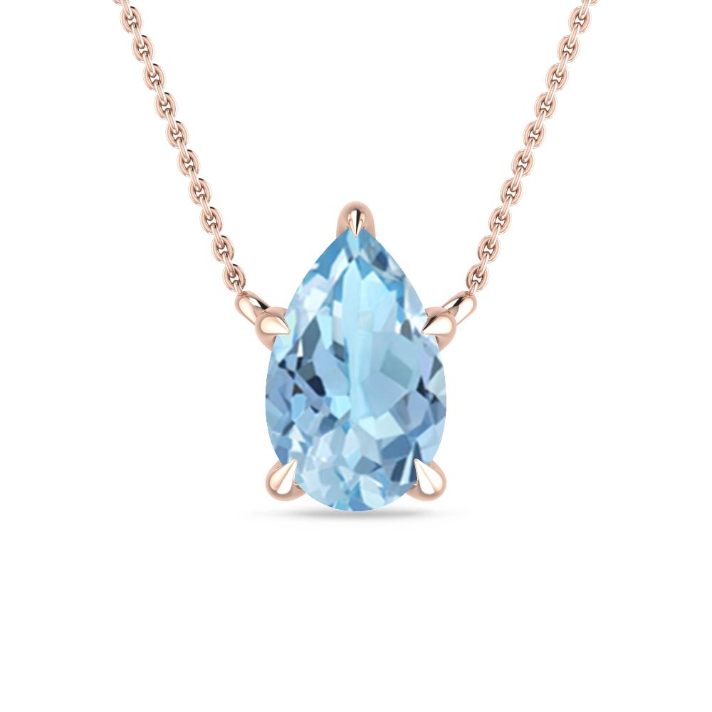 Rose Gold - Aquamarine