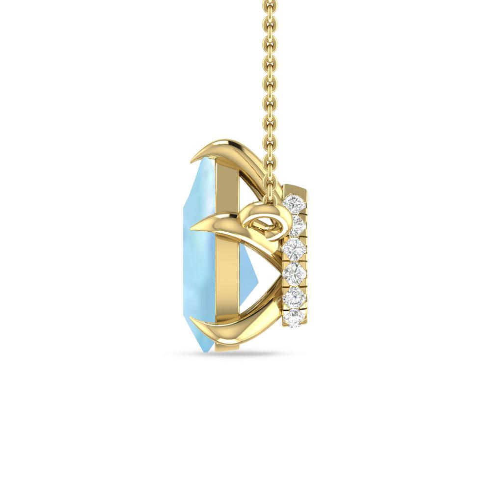 Yellow Gold - Aquamarine