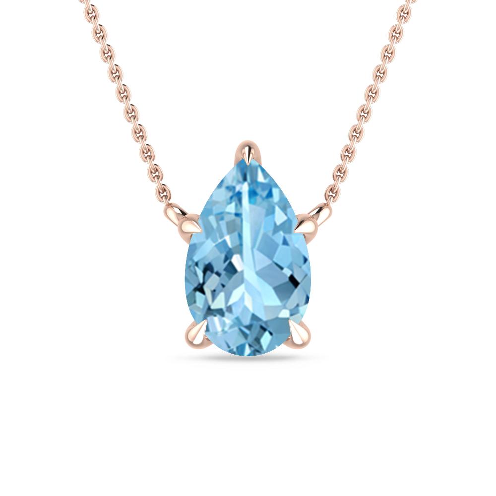 Rose Gold - Aquamarine