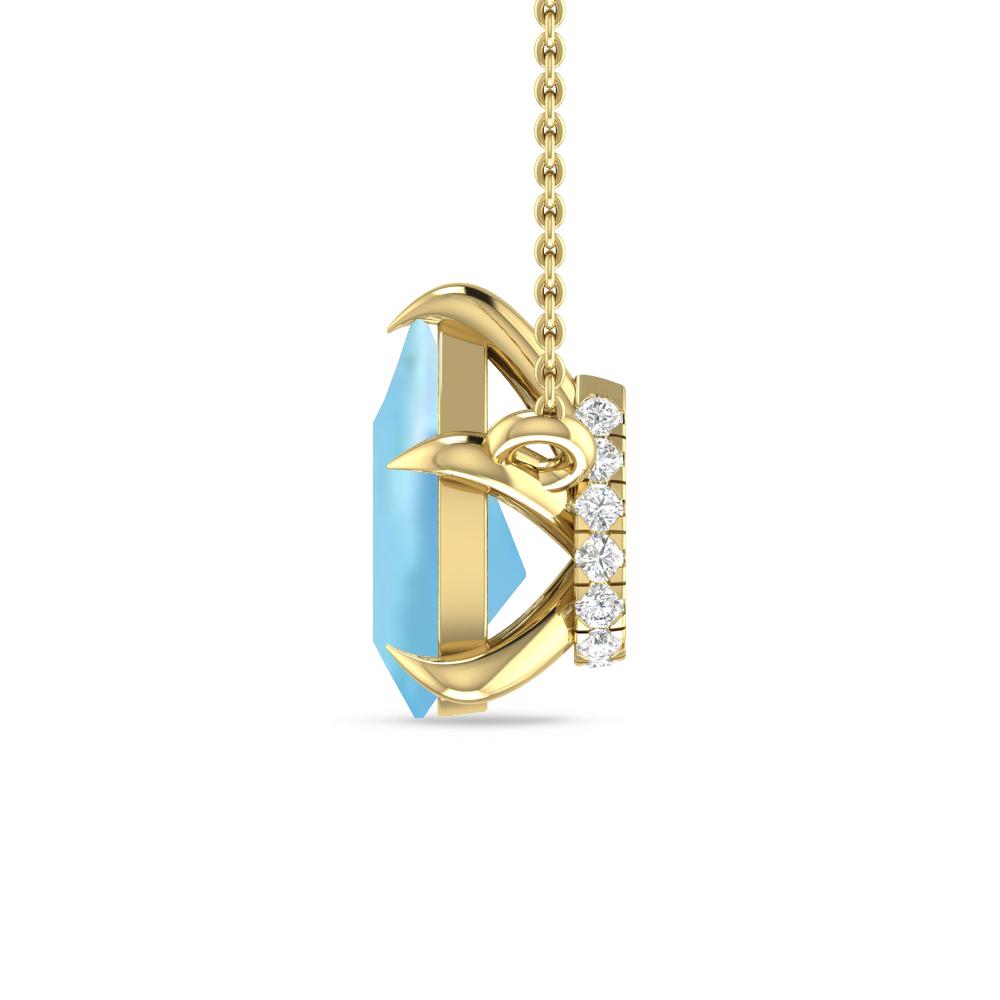 Yellow Gold - Aquamarine