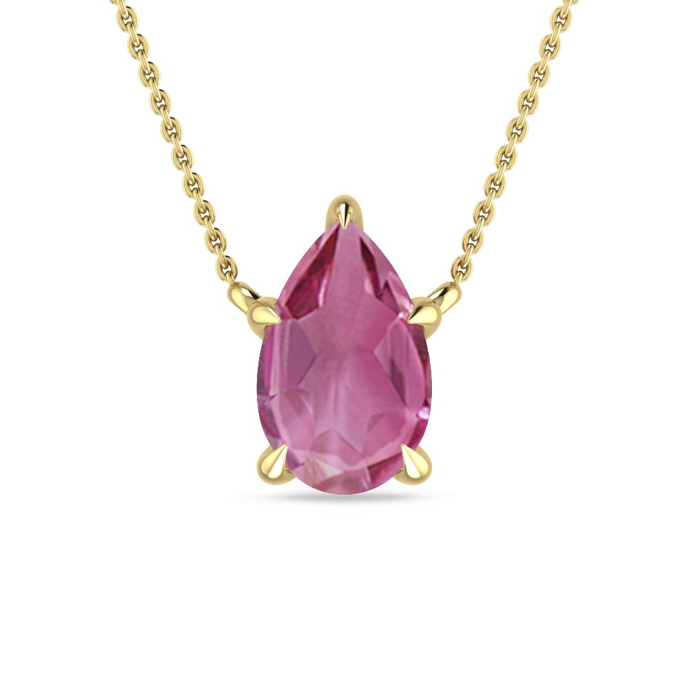 Yellow Gold - Pink Tourmaline