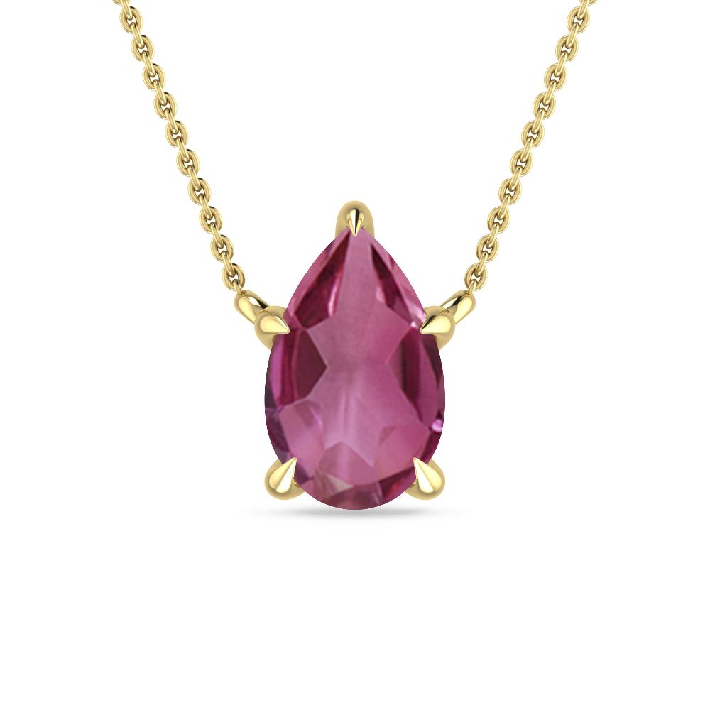 Yellow Gold - Pink Tourmaline