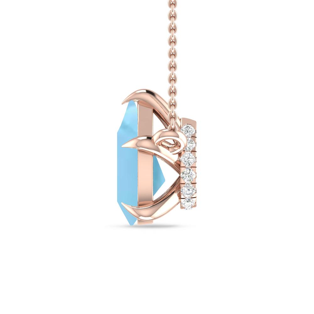 Rose Gold - Blue Topaz