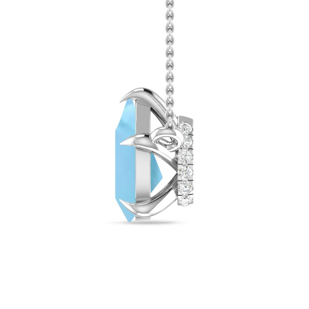 White Gold - Blue Topaz