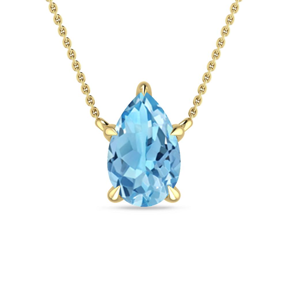 Yellow Gold - Blue Topaz