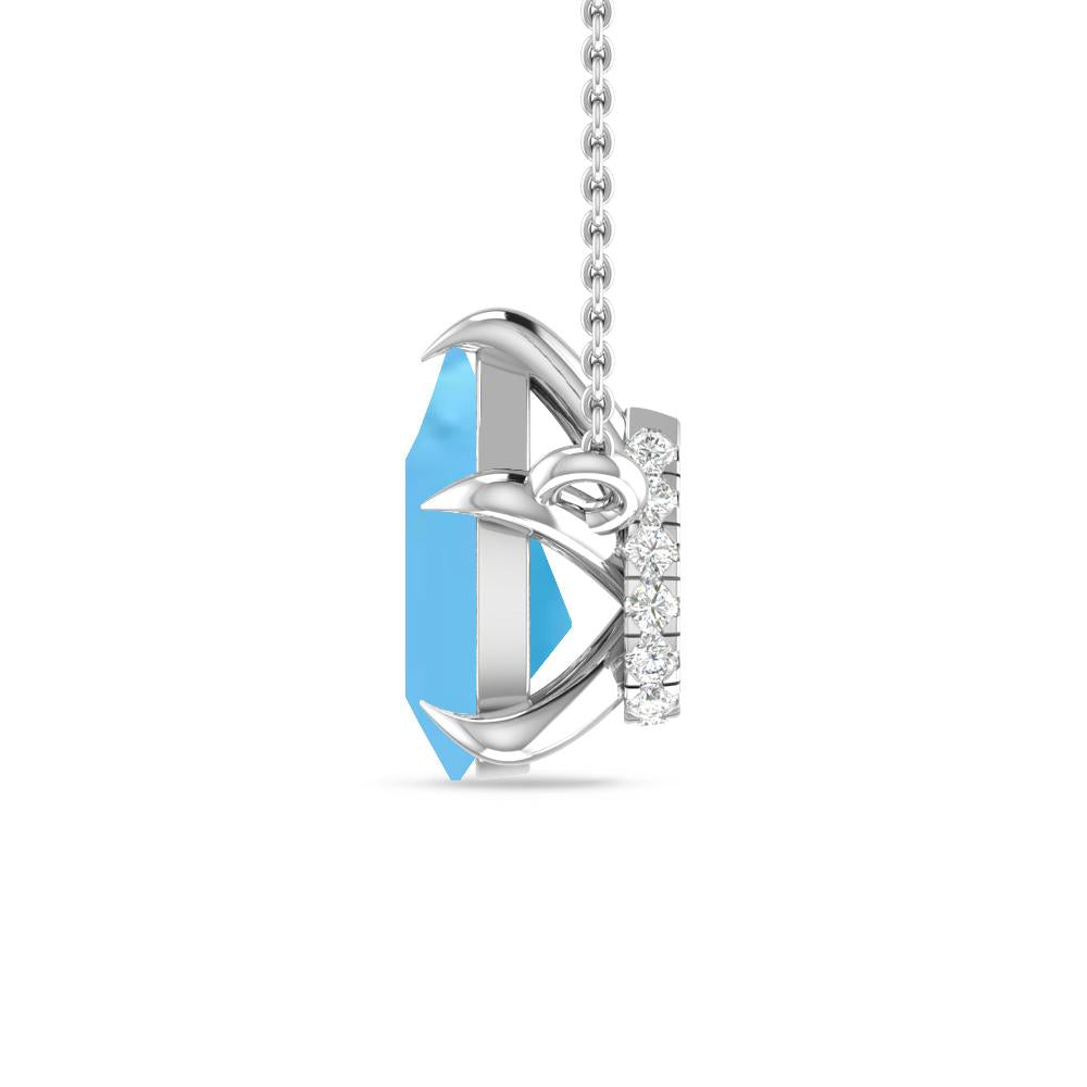 White Gold - Blue Topaz