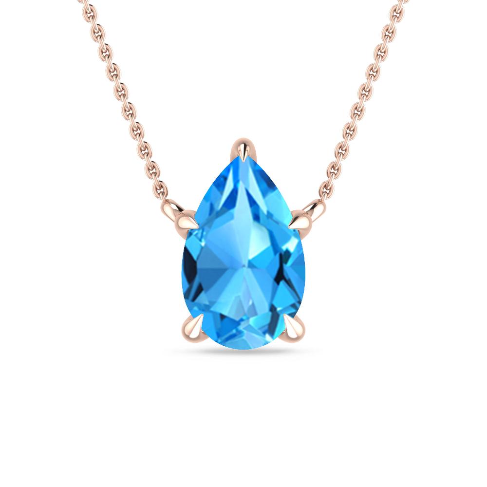 Rose Gold - Blue Topaz