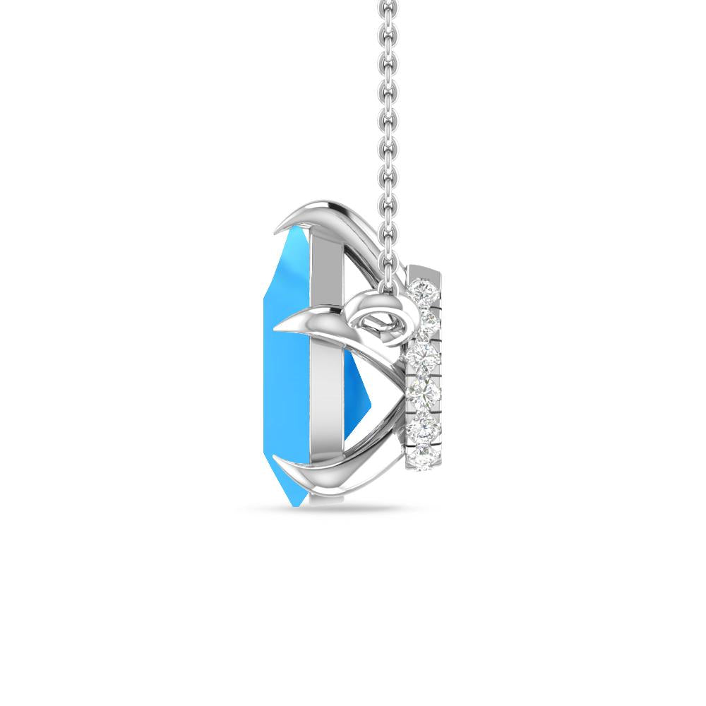 White Gold - Blue Topaz