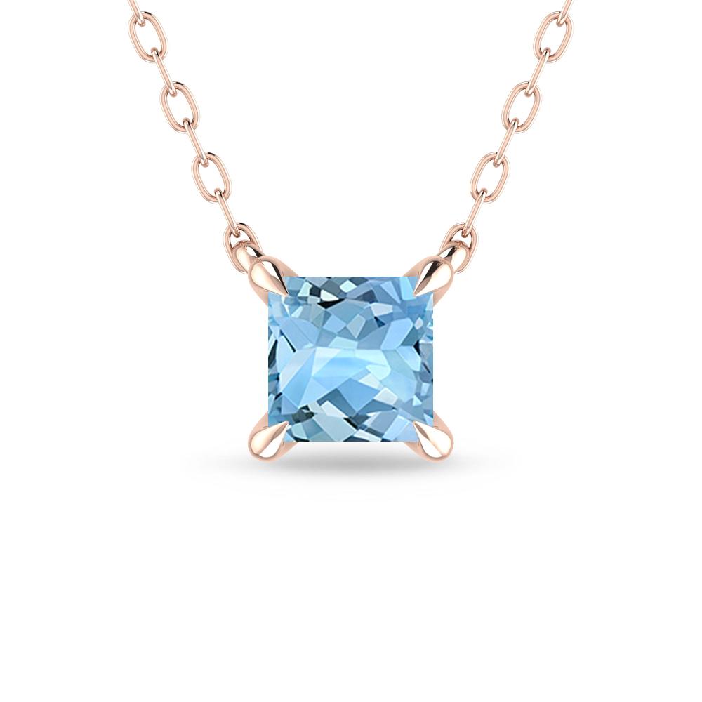 Rose Gold - Aquamarine