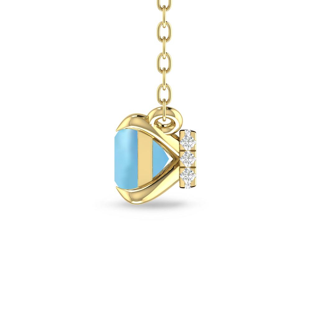 Yellow Gold - Aquamarine