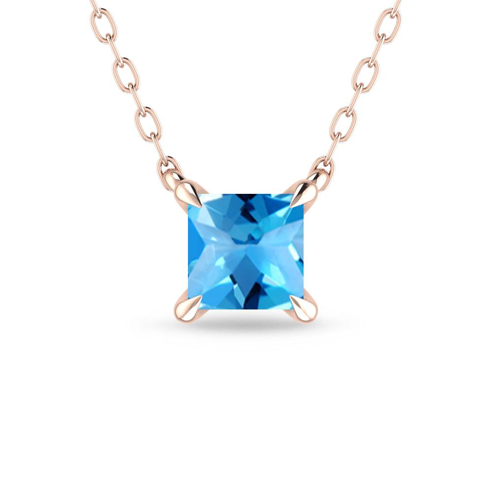 Rose Gold - Blue Topaz