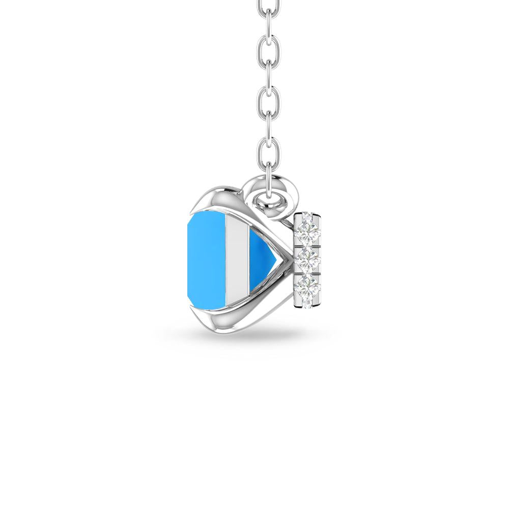 White Gold - Blue Topaz