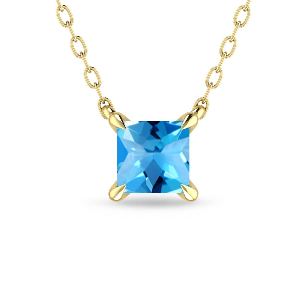 Yellow Gold - Blue Topaz