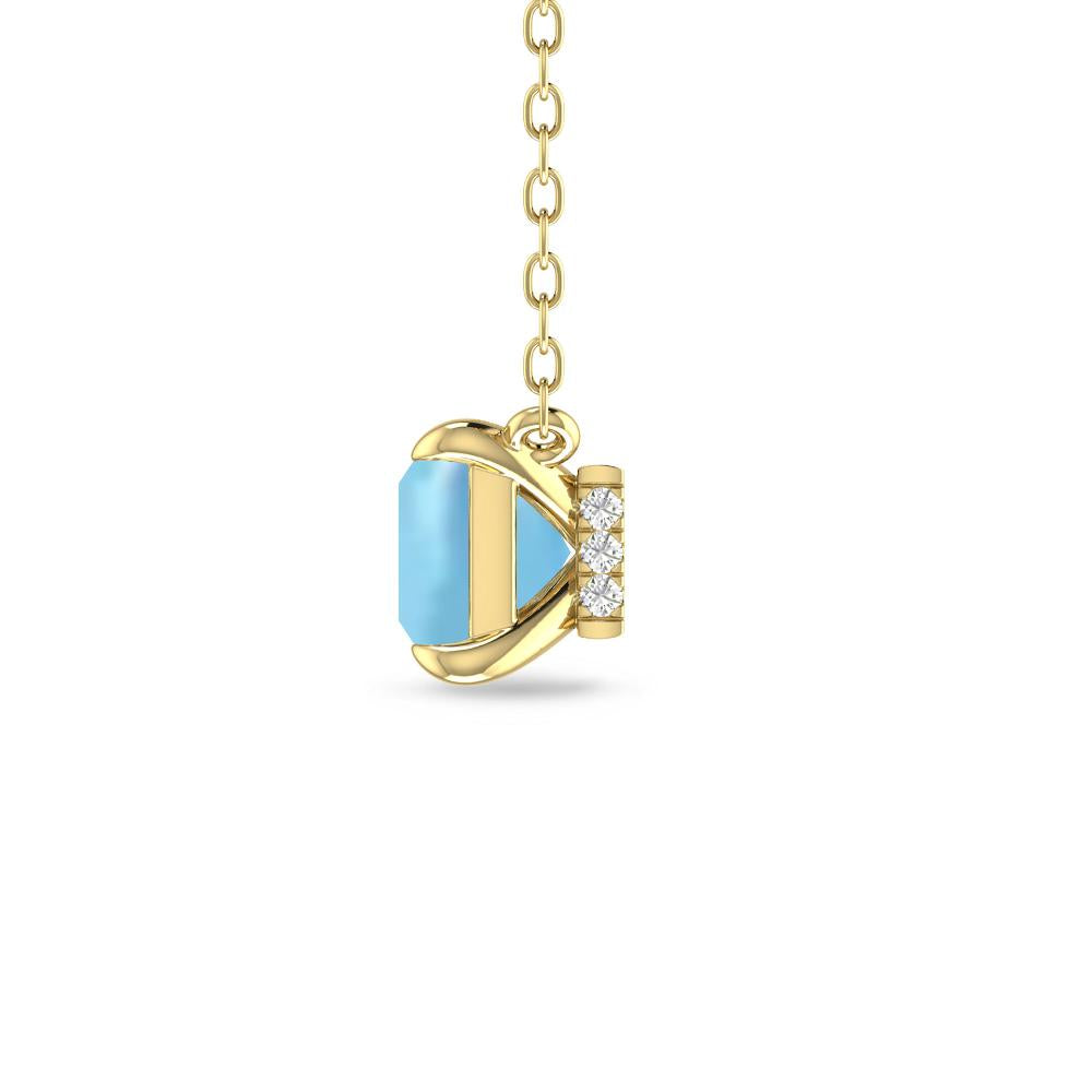 Yellow Gold - Aquamarine