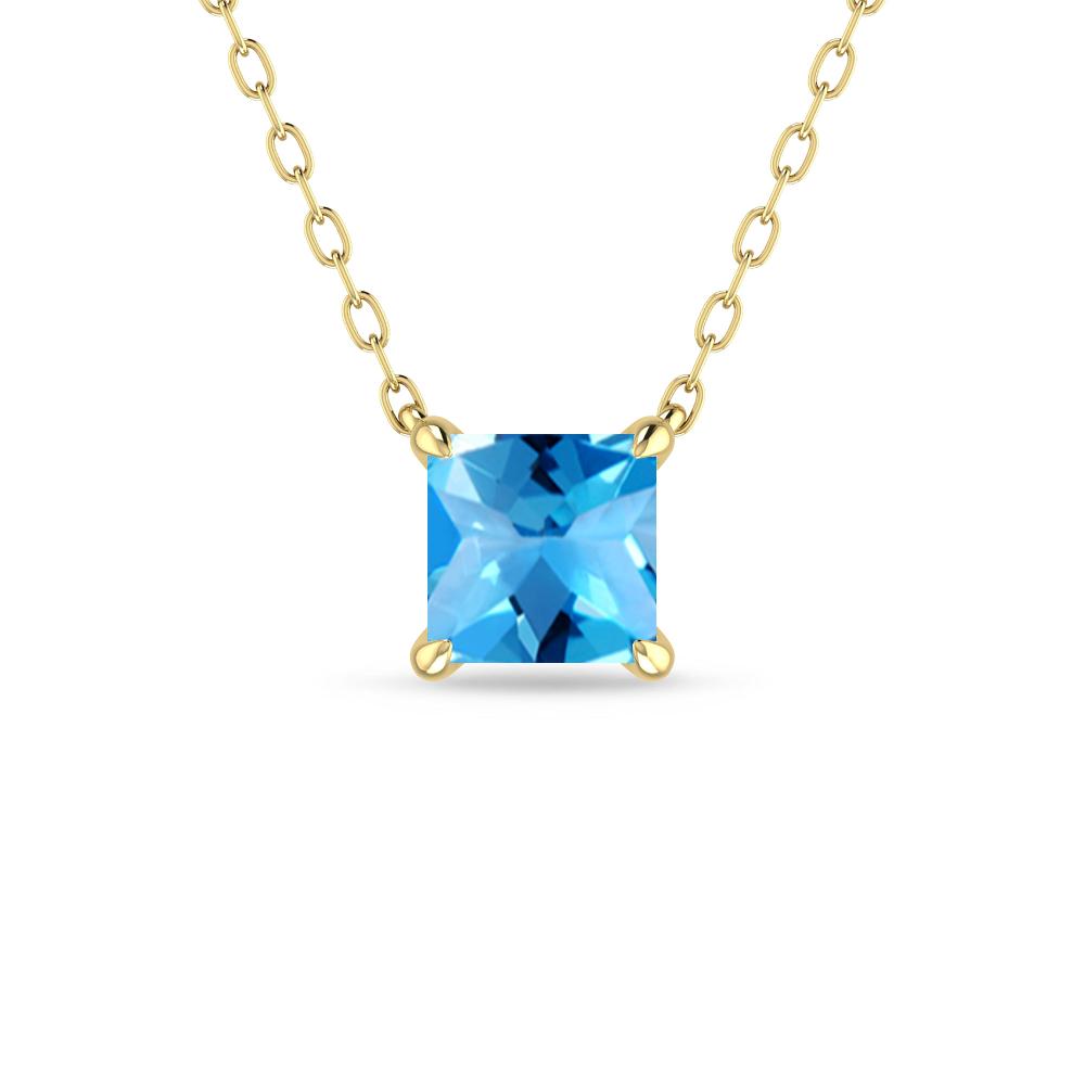 Yellow Gold - Blue Topaz