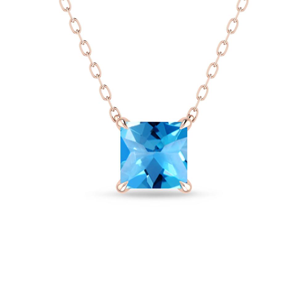 Rose Gold - Blue Topaz