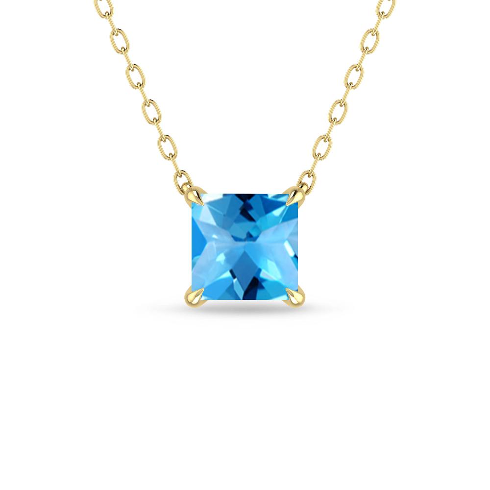 Yellow Gold - Blue Topaz