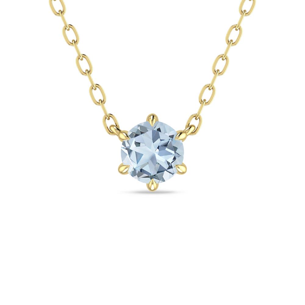 Yellow Gold - Aquamarine