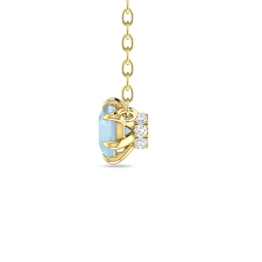 Yellow Gold - Aquamarine